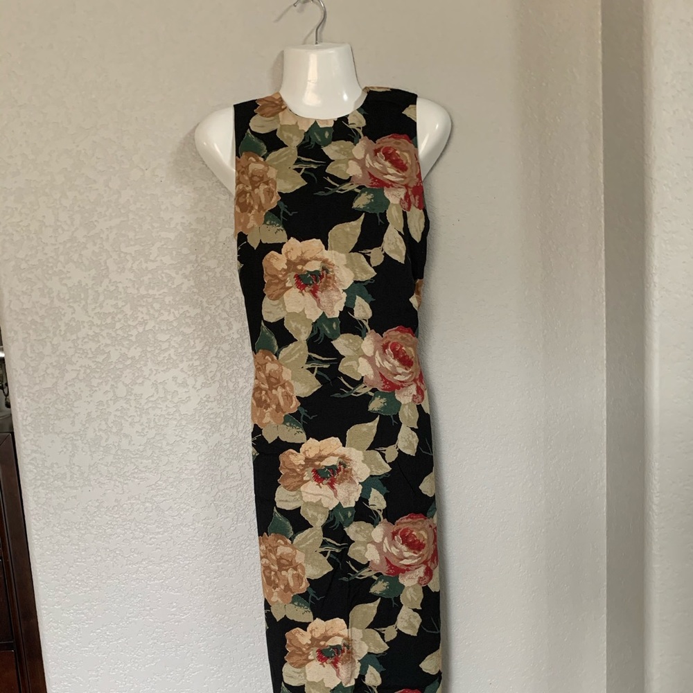 Slim long floral dress size 8